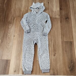 Cat & Jack Gray Fleece Zip-Up Onesie